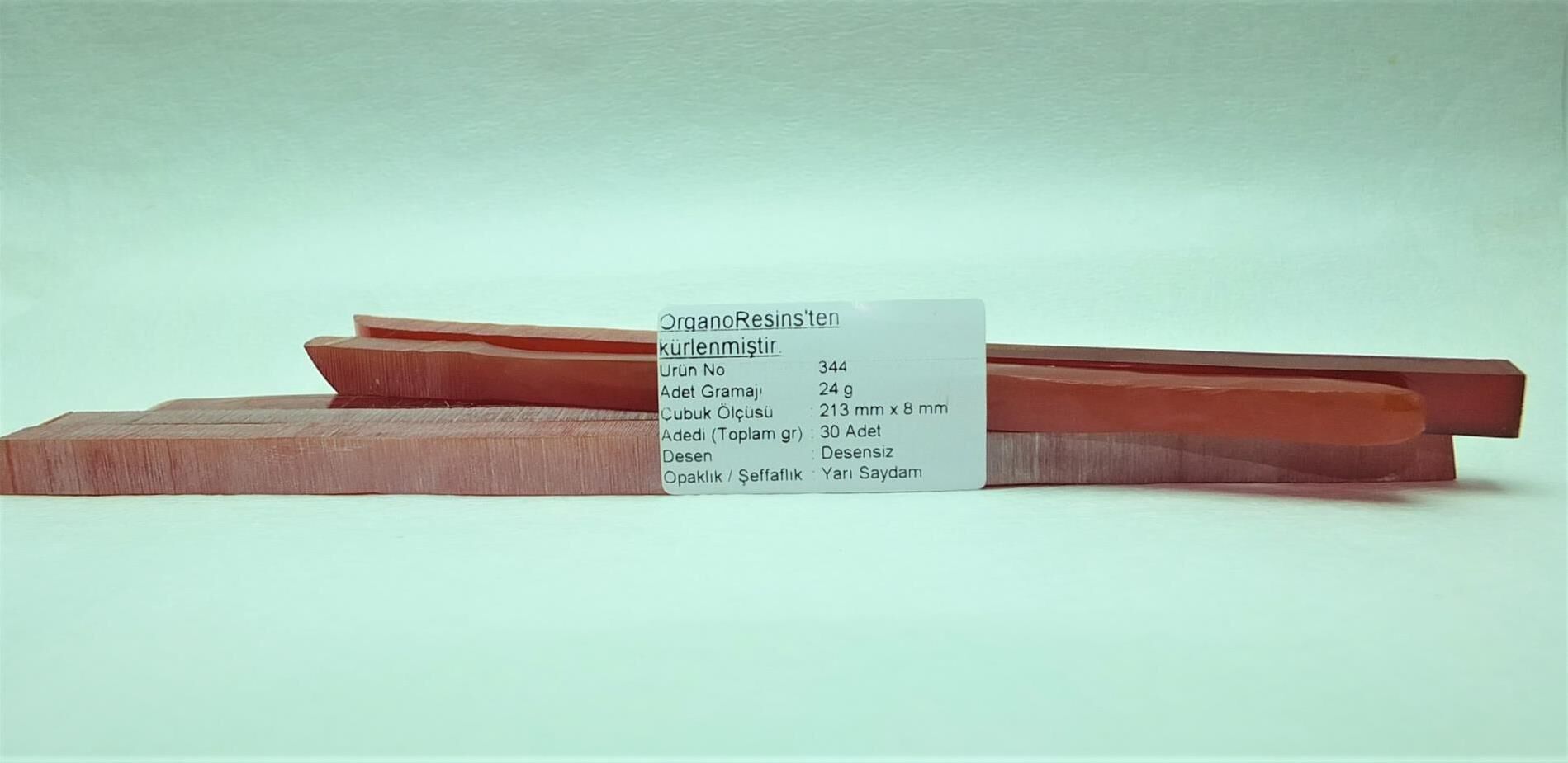 344 Çubuk Sıkma Kehribar - Adedi 24 gramdır. Adetle satılır.