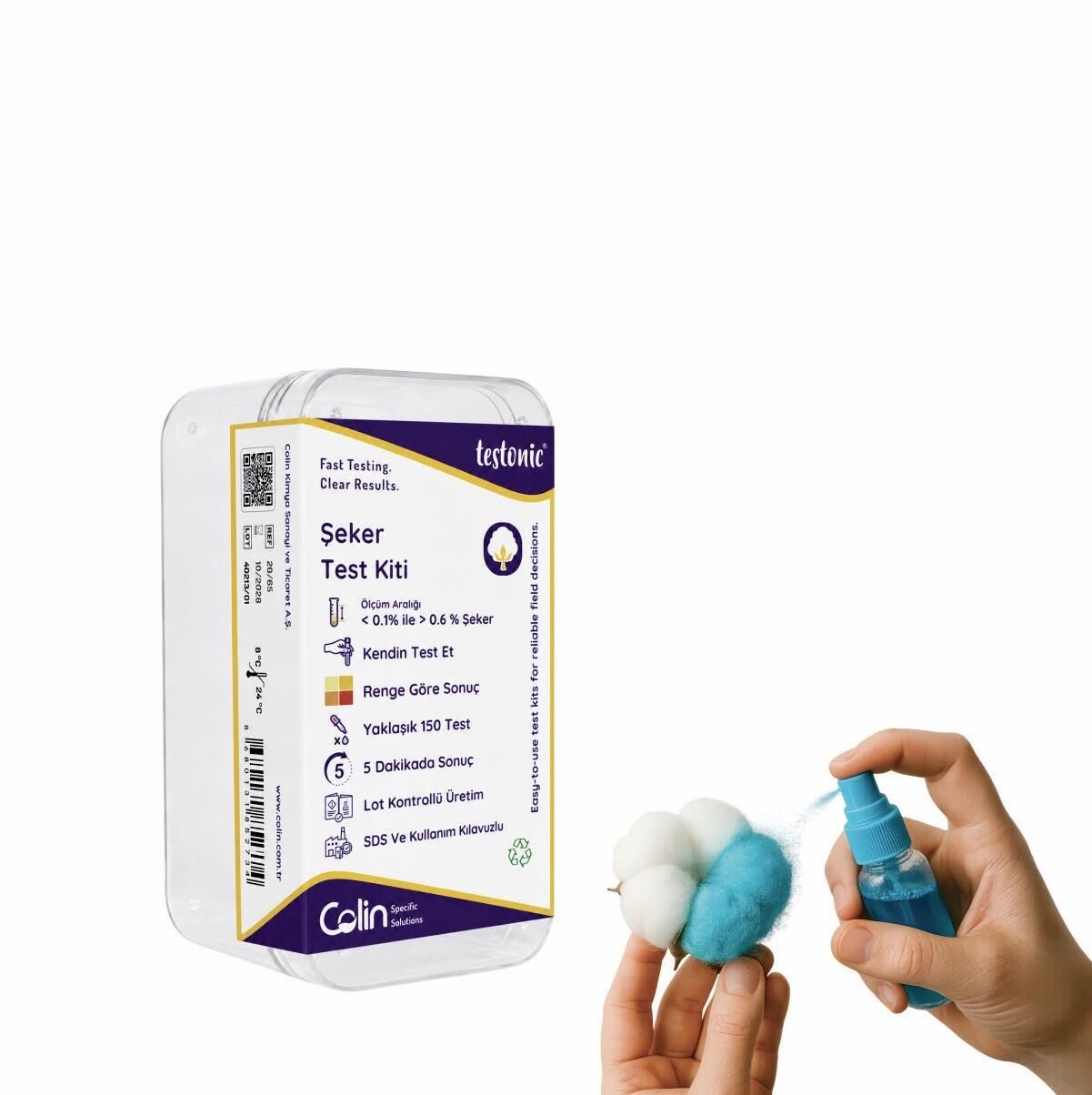 Şeker Test Kiti - Pamuk için - Spreyli 50 ml