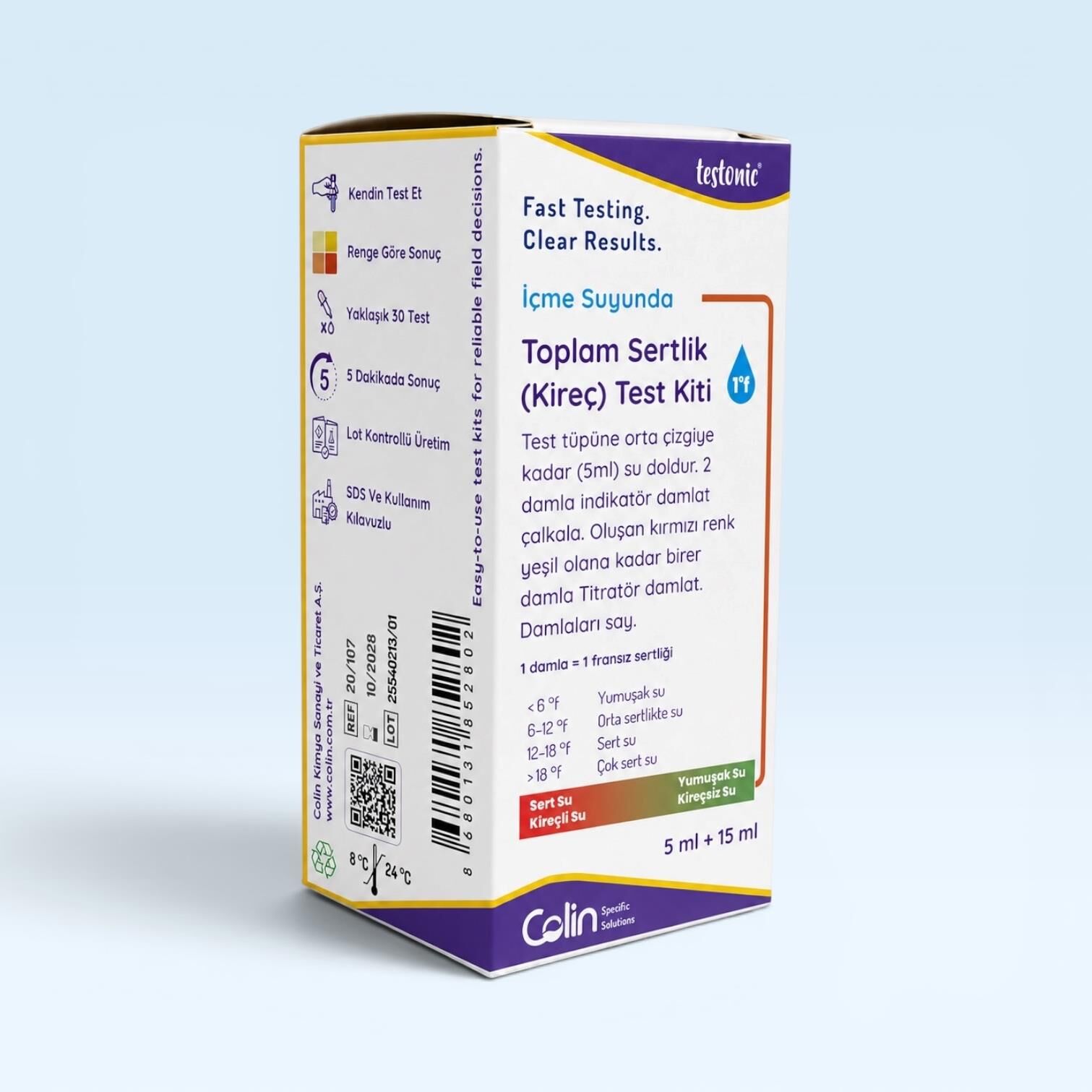 İçme Suyunda Toplam Sertlik (Kireç) Test Kiti