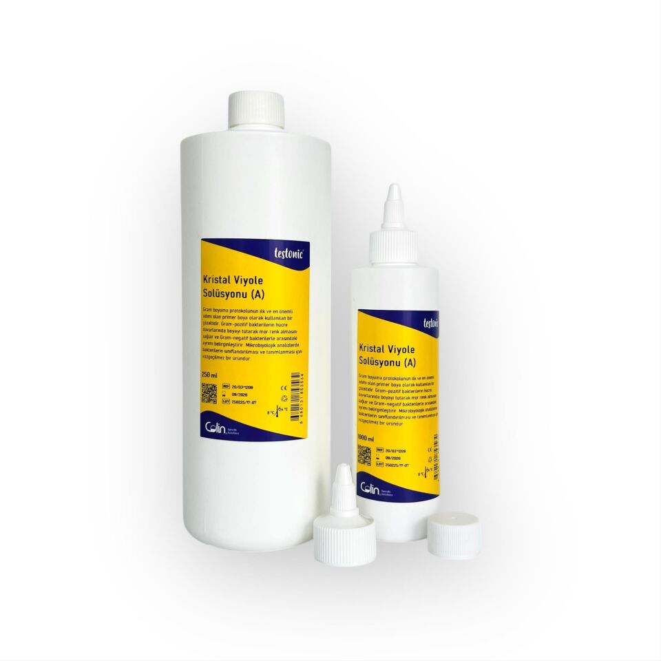 Kristal Viyole Solüsyonu (A) Gram Boyama için 250 ml