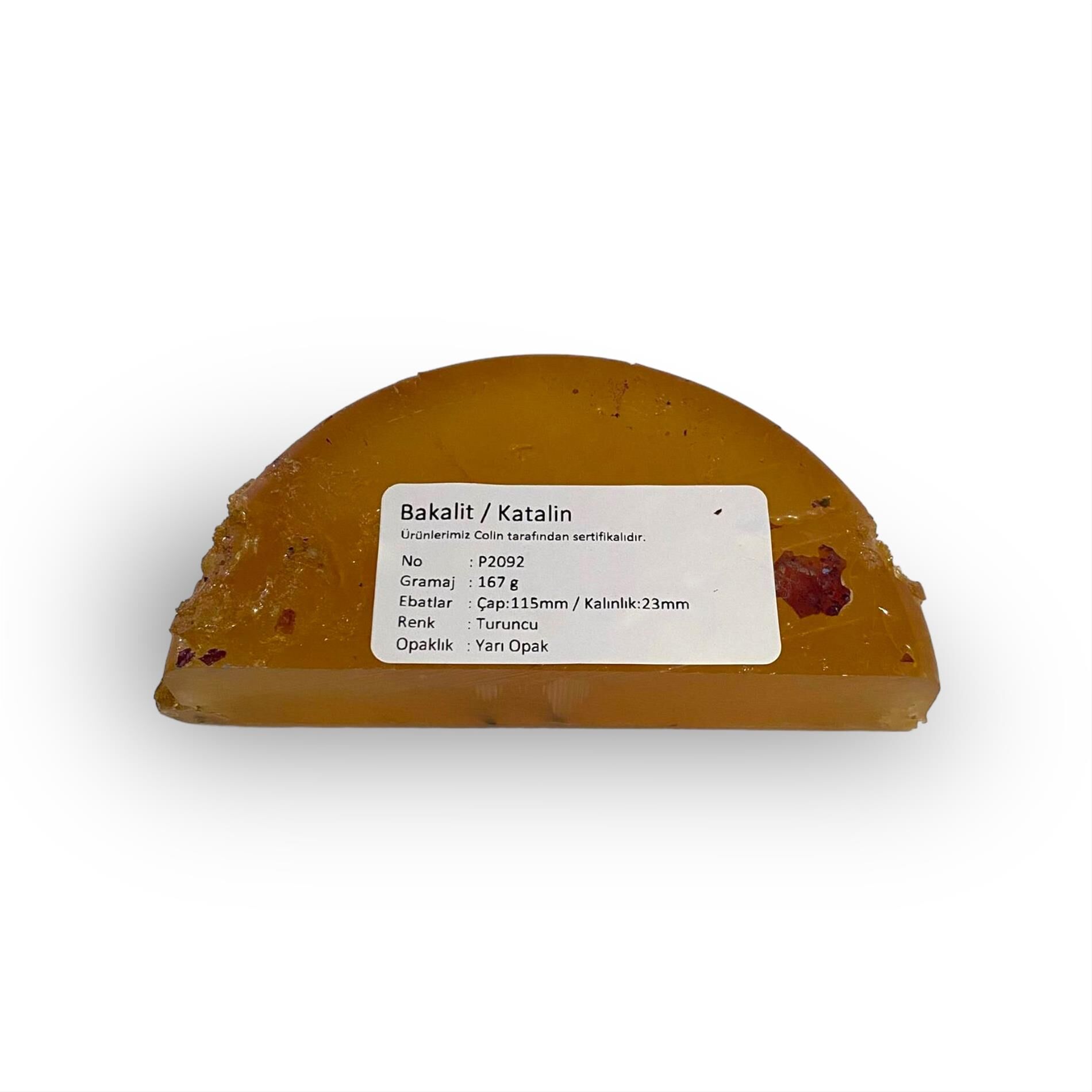 P2092 Bakalit Ürün (Sıkma Kehribar) - 167 g