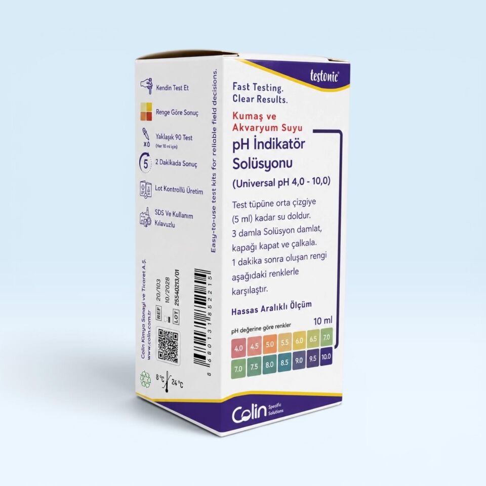 pH İndikatör Solüsyonu (Universal pH 4,0 - 10,0) 250 ml