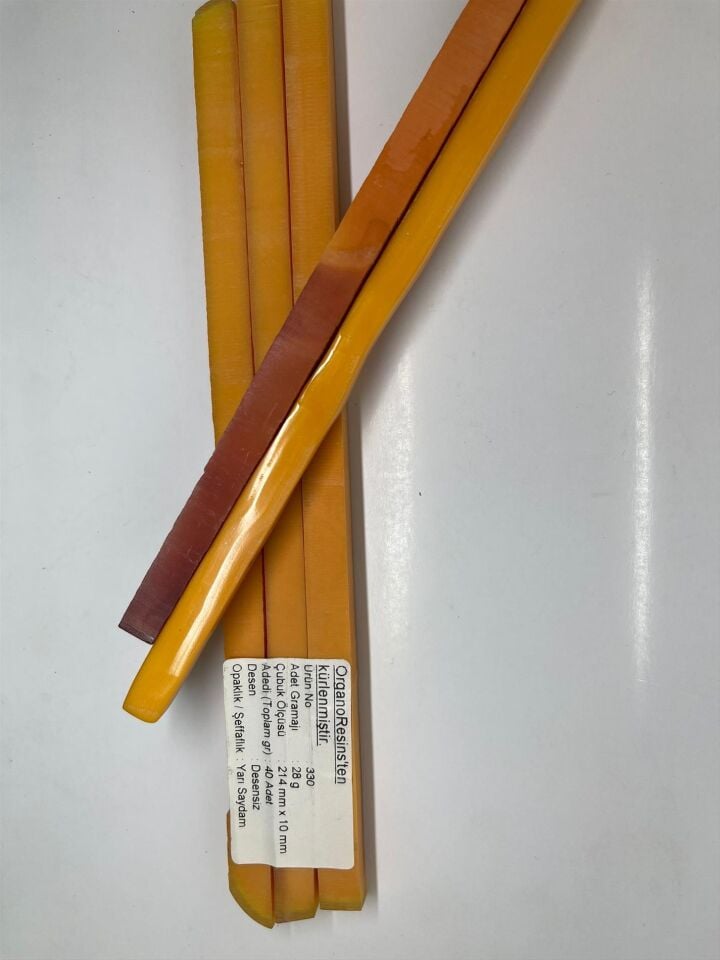 330 Çubuk Sıkma Kehribar - Adedi 28 gramdır. Adetle satılır.