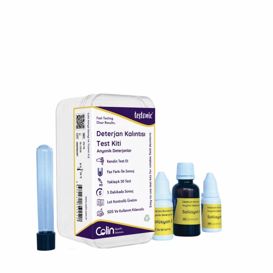 Deterjan Kalıntısı Test Kiti - Anyonik Deterjanlar