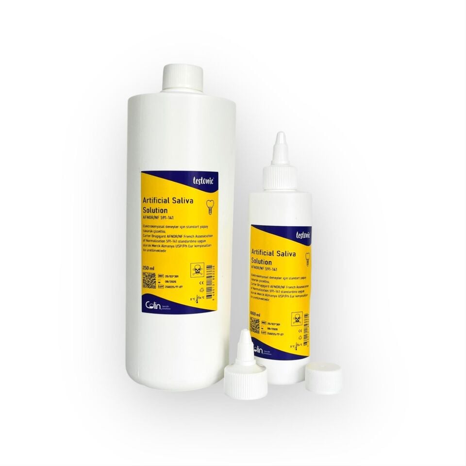 Yapay Tükürük Solüsyonu (Artificial Saliva) Elektrokimyasal deneyler için 250 ml