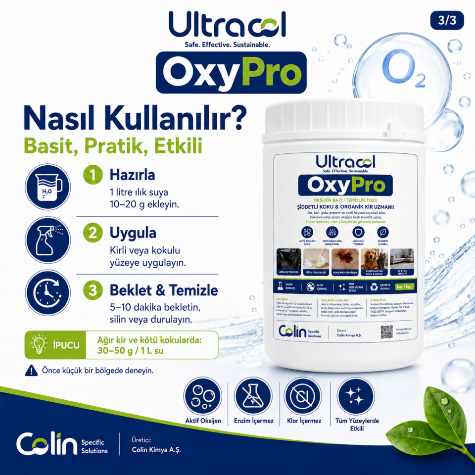 ULTRACOL OxyPro – Oksijen Bazlı Çok Amaçlı Güçlü Temizleyici